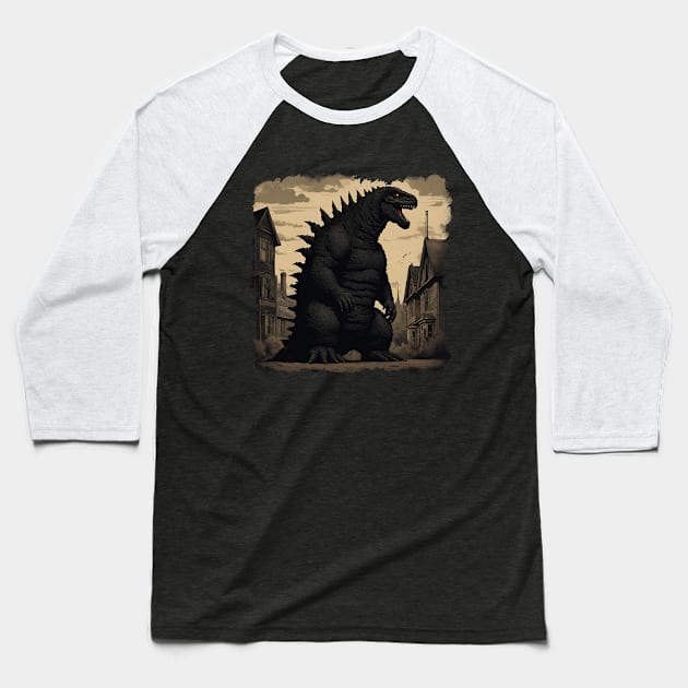 gojira Baseball T-Shirt by screamousking